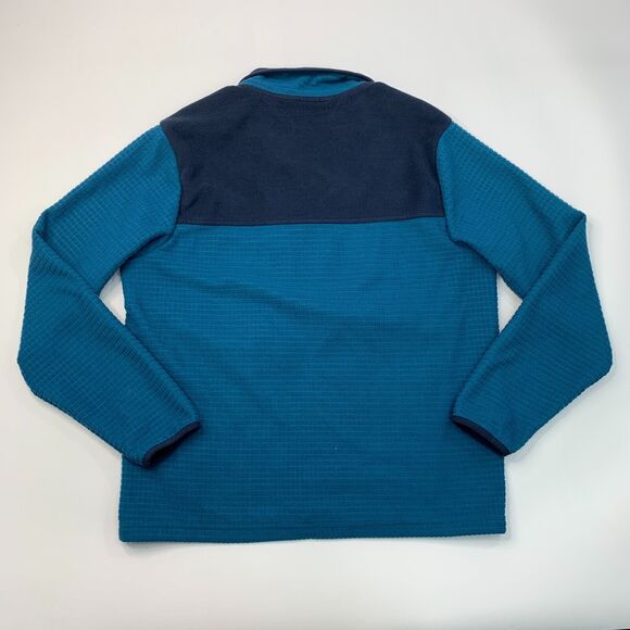 Lands End Fleece Jacket Mens M Medium Celestial Blue Warm Full Zip Up Sweater - Picture 9 of 11